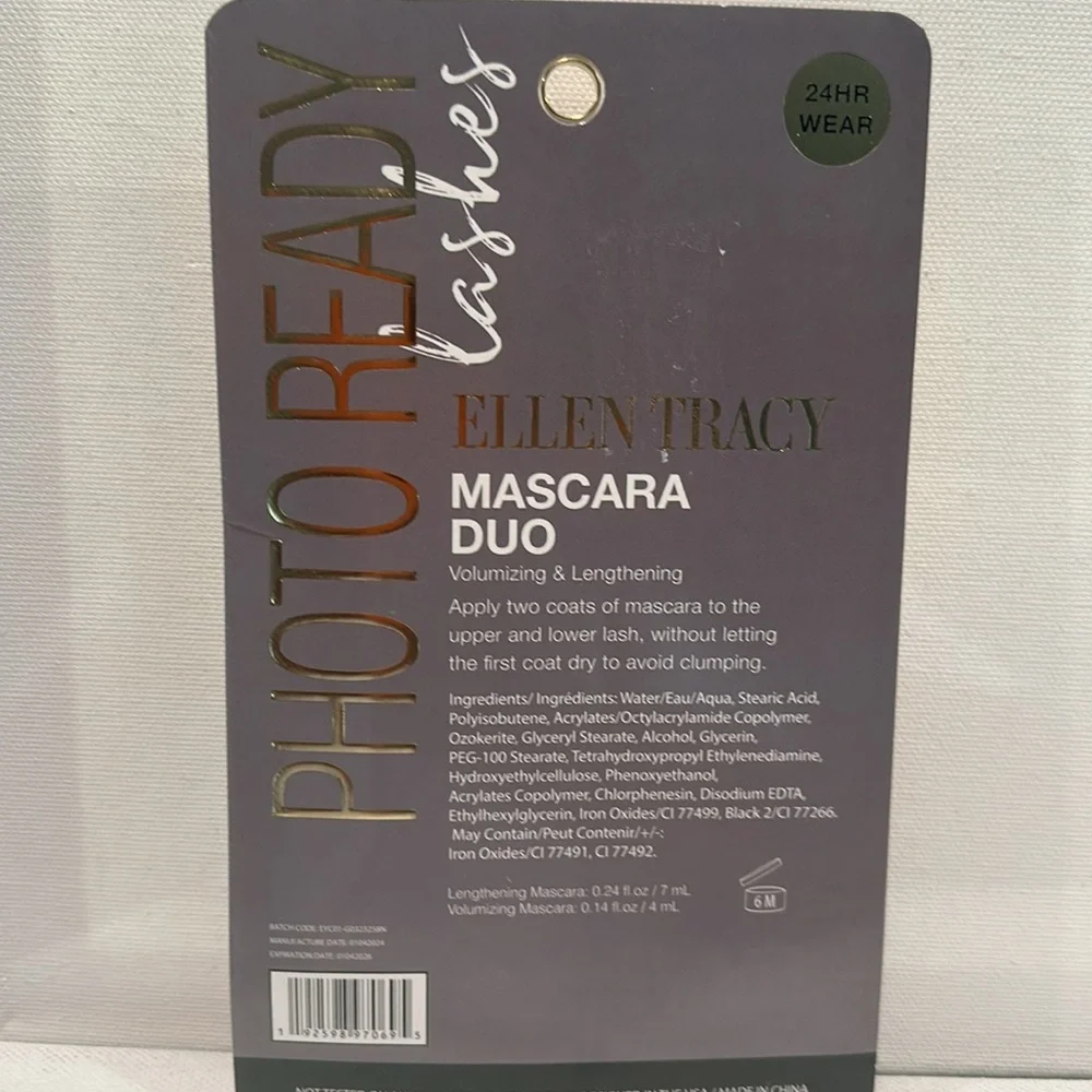Ellen Tracy Photo Ready Mascara Duo for Voluminizing and Lengthening.